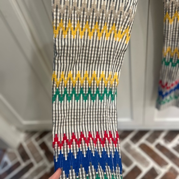 Anthropologie Cartonnier Stitched & Striped Railroad Cropped Pants - Picture 2 of 4